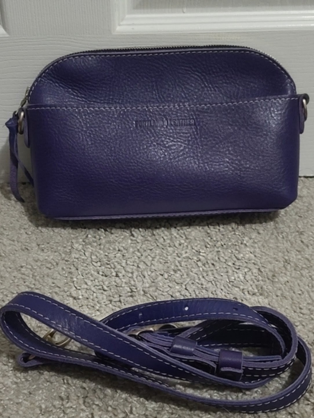 Portland Leather Goods PLG Rare Sold Out Eclipse Crossbody Bag Violet Purple
